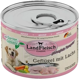 LandFleisch Dog Classic Geflügel mit Lachs 195 g
