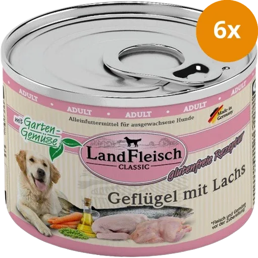 LandFleisch Dog Classic Geflügel mit Lachs 195 g - Image 2