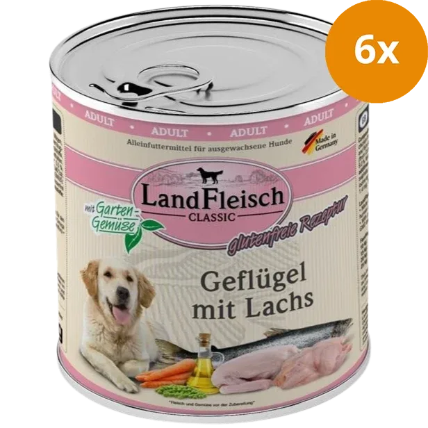 LandFleisch Dog Classic Geflügel mit Lachs 800 g - Image 2
