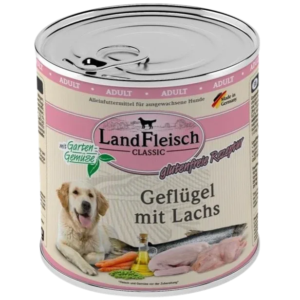 LandFleisch Dog Classic Geflügel mit Lachs 800 g