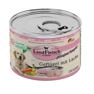 Landfleisch Dog Classic Geflügel mit Lachs und Gartengemüse