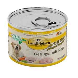 Landfleisch Dog Classic Geflügel mit Reis und Gartengemüse extra mager