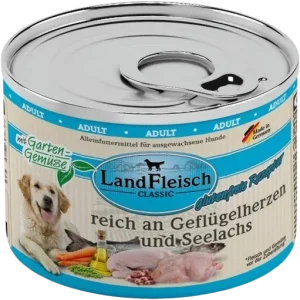 LandFleisch Dog Classic Geflügelherz & Seelachs 195 g