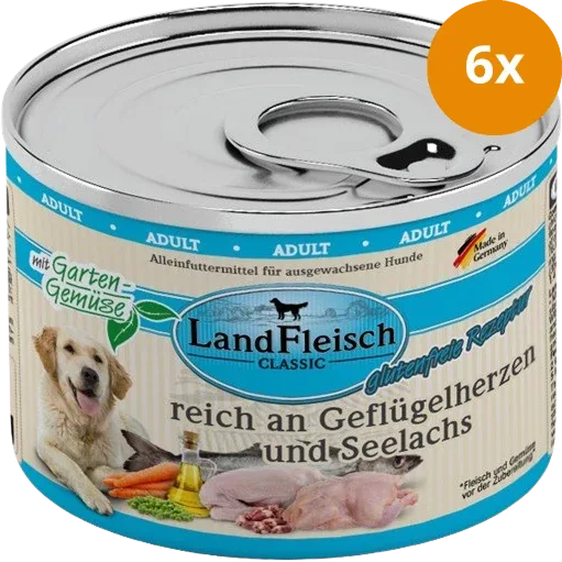 LandFleisch Dog Classic Geflügelherz & Seelachs 195 g - Image 2