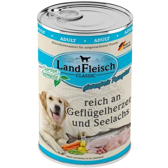 LandFleisch Dog Classic Geflügelherz & Seelachs 400 g