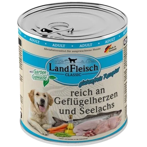 LandFleisch Dog Classic Geflügelherz & Seelachs 800 g