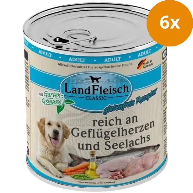 LandFleisch Dog Classic Geflügelherz & Seelachs 800 g - Image 2