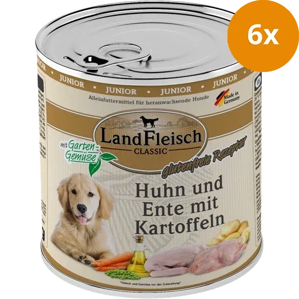 LandFleisch Dog Classic Junior Huhn, Ente & Kartoffel 800 g - Image 2