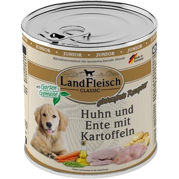 LandFleisch Dog Classic Junior Huhn, Ente & Kartoffel 800 g