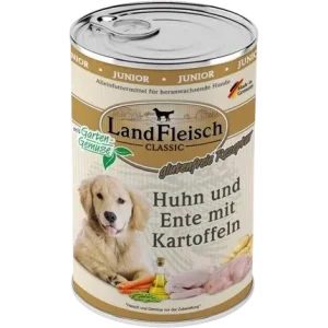 Landfleisch Dog Classic Junior Huhn, Ente & Kartoffeln mit Gartengemüse 400 g