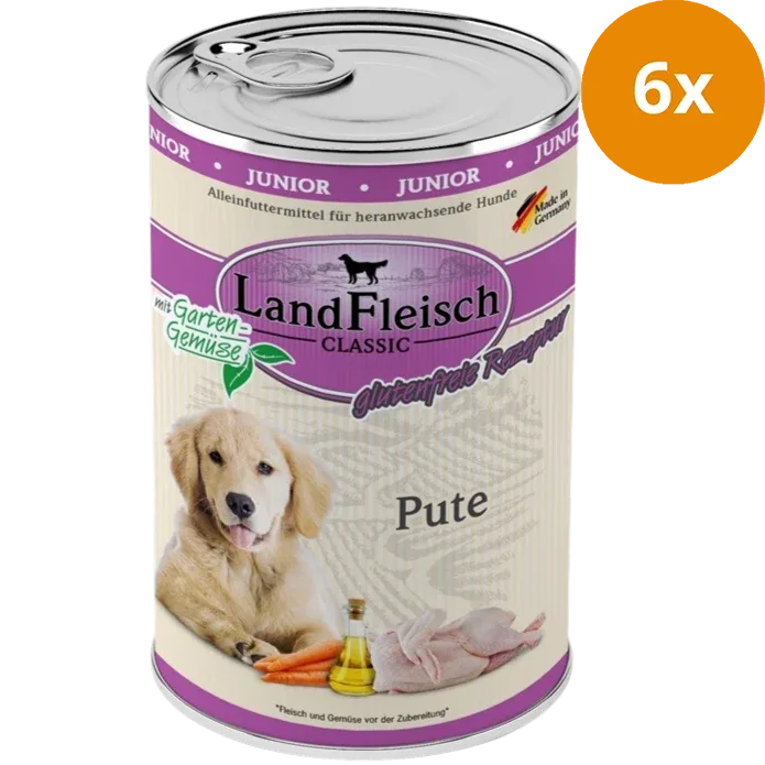 LandFleisch Dog Classic Junior Pute 400 g - Image 2