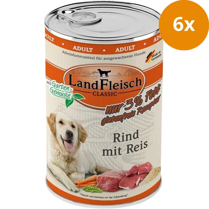 LandFleisch Dog Classic Rind mit Reis 400 g - Image 2