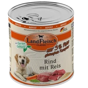 LandFleisch Dog Classic Rind mit Reis 800 g