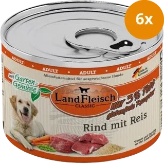 Landfleisch Dog Classic Rind mit Reis & Gartengemüse extra mager 195 g - Image 2