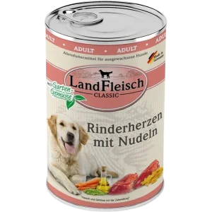 LandFleisch Dog Classic Rinderherz mit Nudeln 400 g