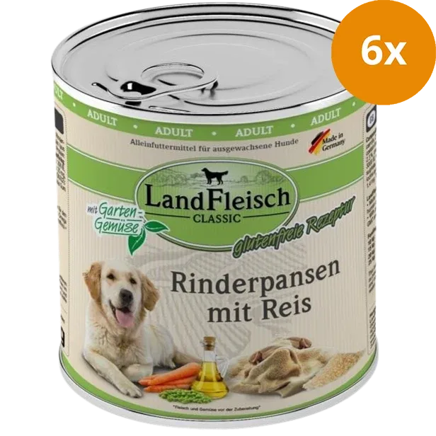 LandFleisch Dog Classic Rinderpansen mit Reis 800 g - Image 2