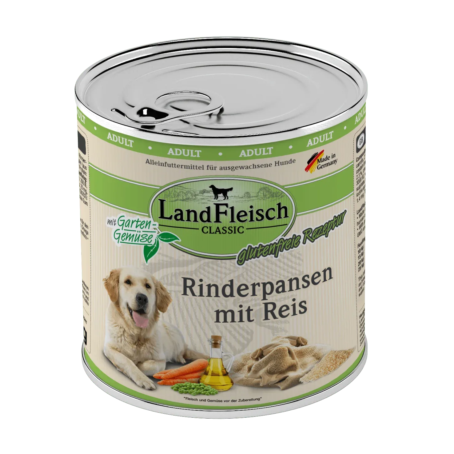 Landfleisch Dog Classic Rinderpansen mit Reis und Gartengemüse - Image 2