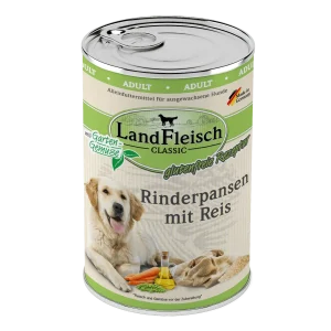 Landfleisch Dog Classic Rinderpansen mit Reis und Gartengemüse