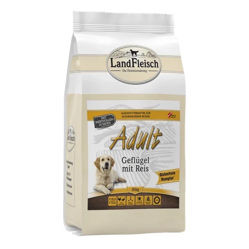 LandFleisch Dog Trocken Adult Geflügel mit Reis - Image 2