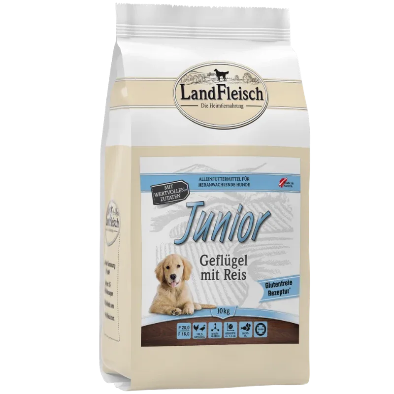 LandFleisch Dog Trocken Junior Geflügel+Reis - Image 2