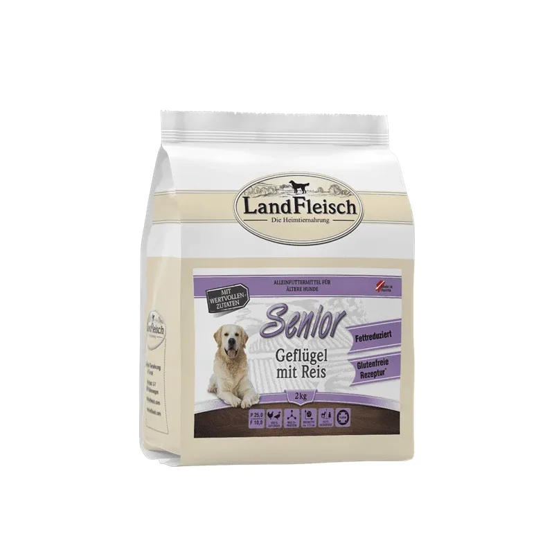 LandFleisch Dog Trocken Senior Geflügel mit Reis