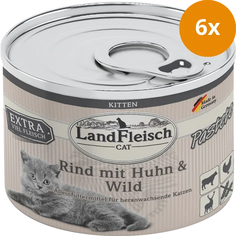 LandFleisch Kitten Pastete Rind, Huhn & Wild 100 g - Image 2