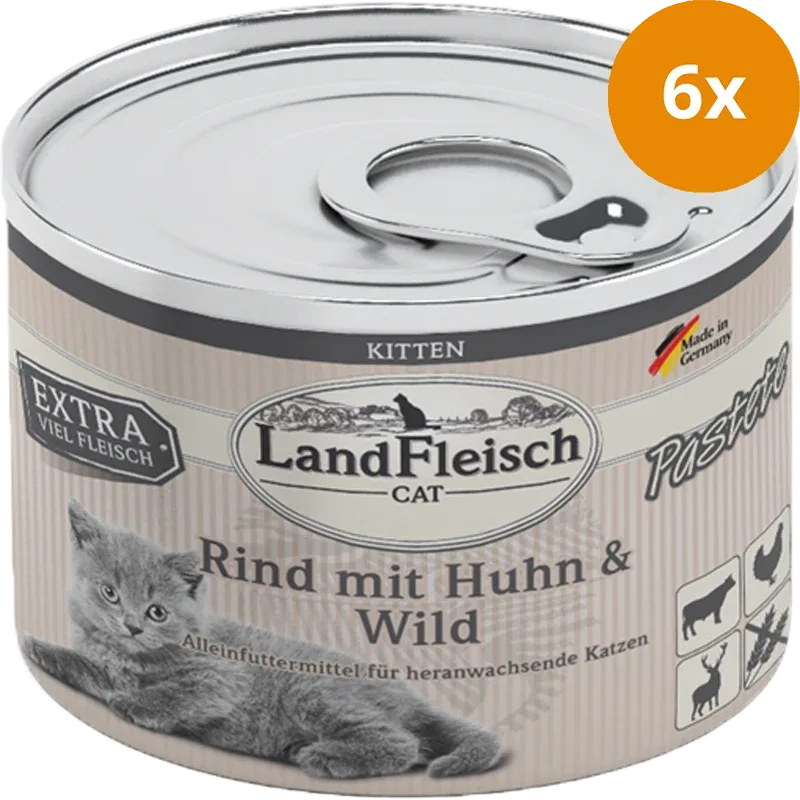 LandFleisch Kitten Pastete Rind, Huhn & Wild 195 g - Image 2