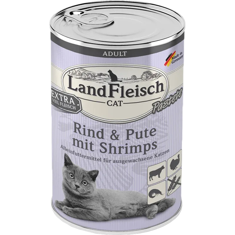 LandFleisch Pastete Rind, Pute & Shrimps 400 g