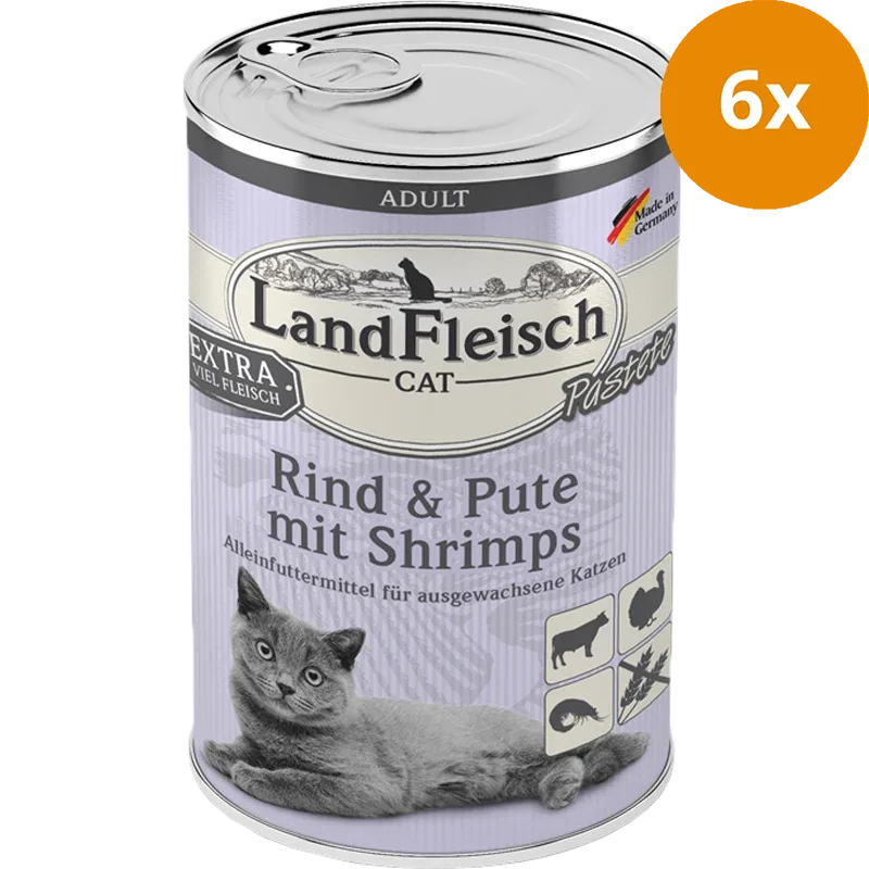 LandFleisch Pastete Rind, Pute & Shrimps 400 g - Image 2