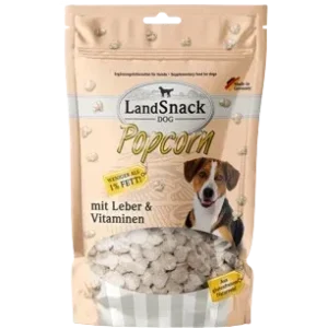 LandSnack Dog Popcorn mit Leber und Vitaminen 100 g