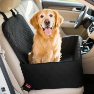Leichtes Nylongeschirr Hundedecke fürs Auto Rückbank – Wasserdicht & Kratzfest – Mit Sichtfenster & Seitenschutz – Sicherer Sitzschutz für Hunde - HaustierPro