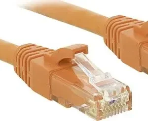 LINDY 48106 RJ45 Netzwerkkabel, Patchkabel CAT 6 U/UTP 0.50 m Orange mit Rastnasenschutz 1 St. - HaustierPro