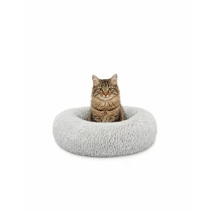 lionto Donut-Katzenbett rund, weich, waschbar und rutschfest