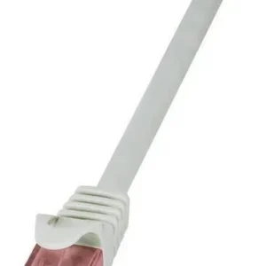LogiLink CQ2052U RJ45 Netzwerkkabel, Patchkabel CAT 6 U/UTP 2.00 m Grau Flammwidrig, mit Rastnasenschutz 1 St. - HaustierPro