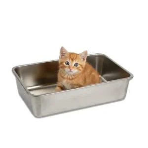 Lucky-Kitty Kitten Toilette Edelstahl mattiert 1 Stück