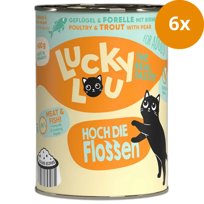 Lucky Lou Dose Lifestage Adult Geflügel + Forelle 400 g - Image 2