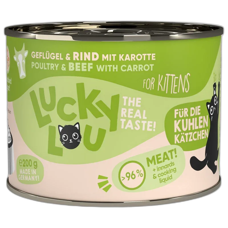 Lucky Lou Dose Lifestage Kitten Geflügel + Rind 200 g