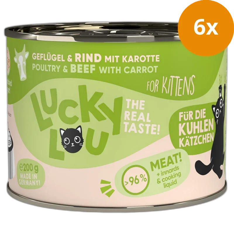 Lucky Lou Dose Lifestage Kitten Geflügel + Rind 200 g - Image 2