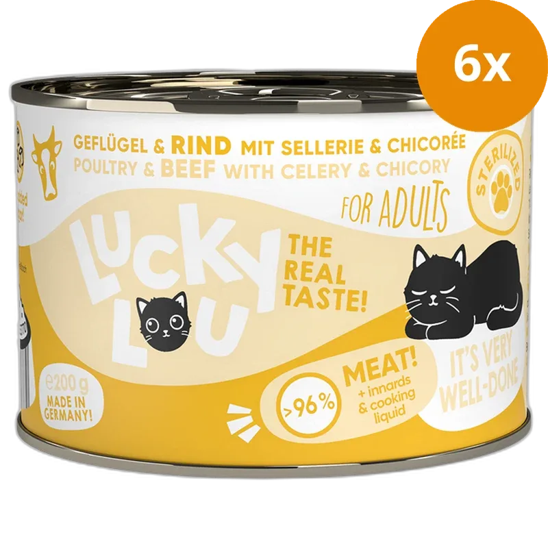 Lucky Lou Dose Lifestage Sterilized Geflügel + Rind 200 g - Image 2
