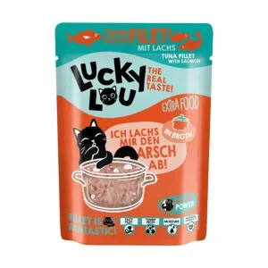Lucky Lou Extra Food in Broth Thunfisch & Lachs 70g | DAS FUTTERHAUS