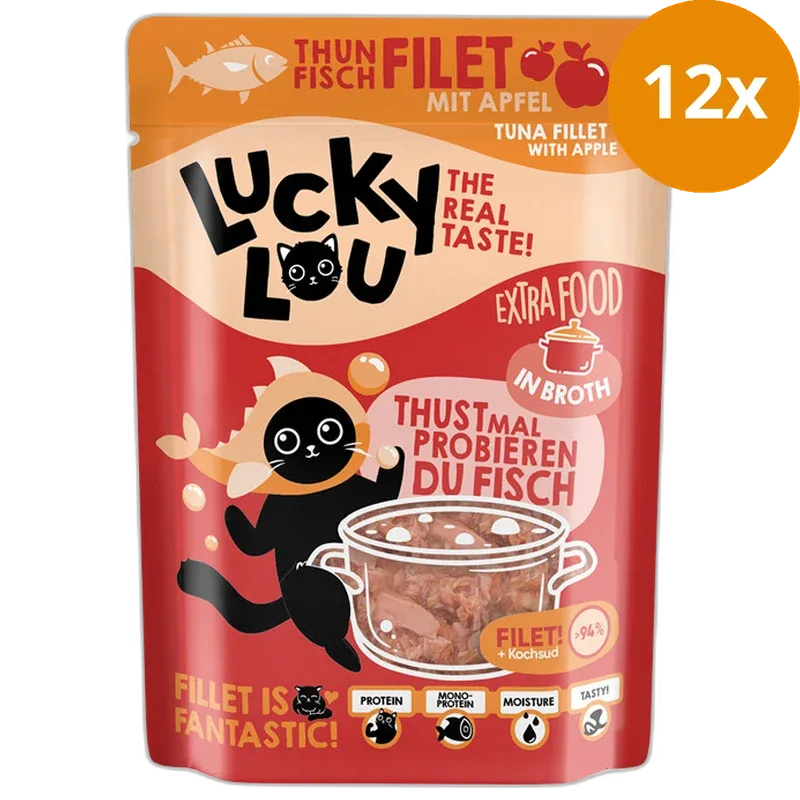 Lucky Lou Extra Food Thunfisch mit Apfel in Sud 70 g - Image 2