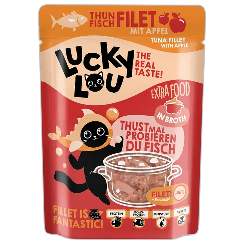 Lucky Lou Extra Food Thunfisch mit Apfel in Sud 70 g