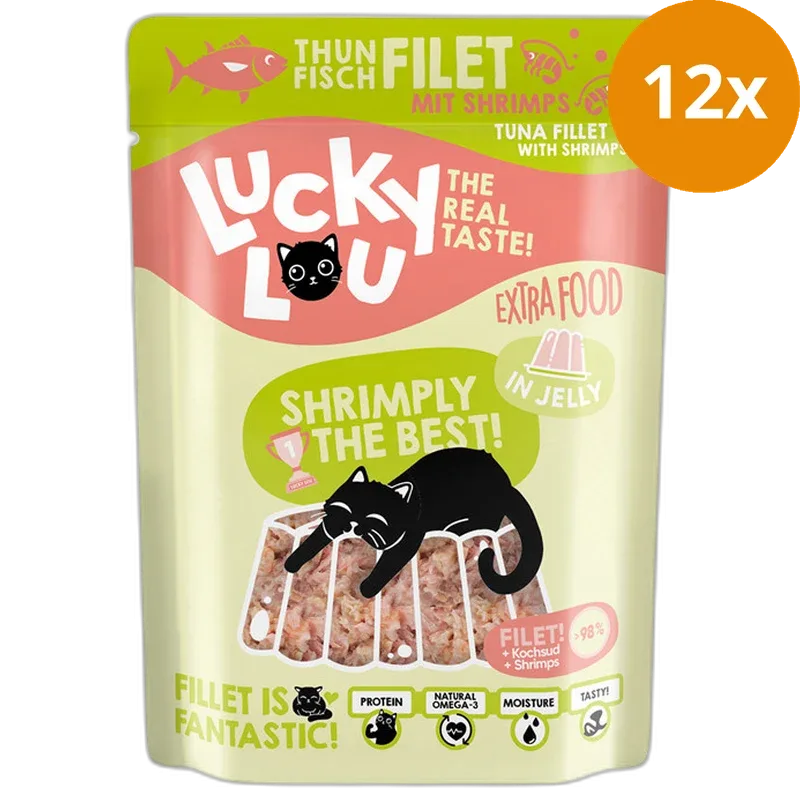 Lucky Lou Extra Food Thunfisch & Shrimps in Gelee 70 g - Image 2