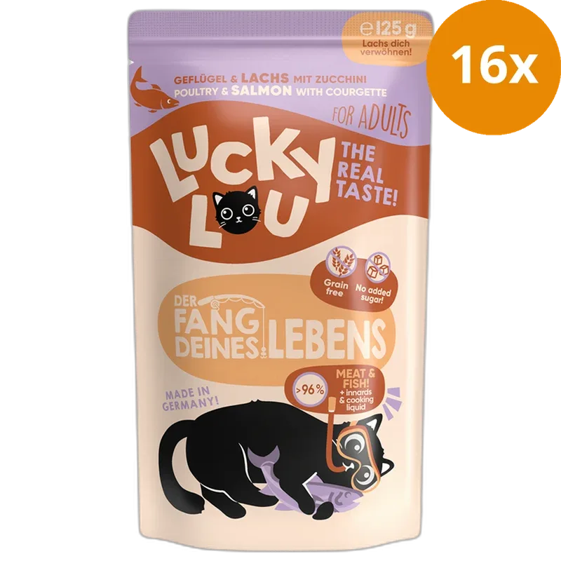 Lucky Lou Lifestage Adult Geflügel & Lachs 125 g - Image 2