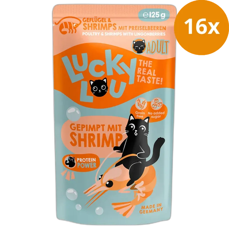 Lucky Lou Lifestage Adult Geflügel & Schrimps 125 g - Image 2