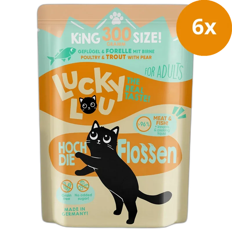 Lucky Lou PB Lifestage Adult Geflügel + Forelle 300 g - Image 2