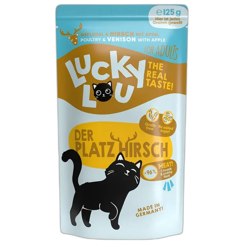 Lucky Lou PB Lifestage Adult Geflügel + Hirsch 125 g