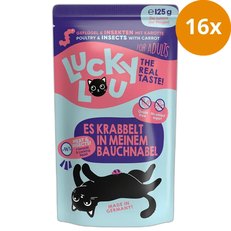 Lucky Lou PB Lifestage Adult Geflügel + Insekten 125 g - Image 2