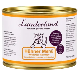 Lunderland Hühner Menü für Katzen 200 g