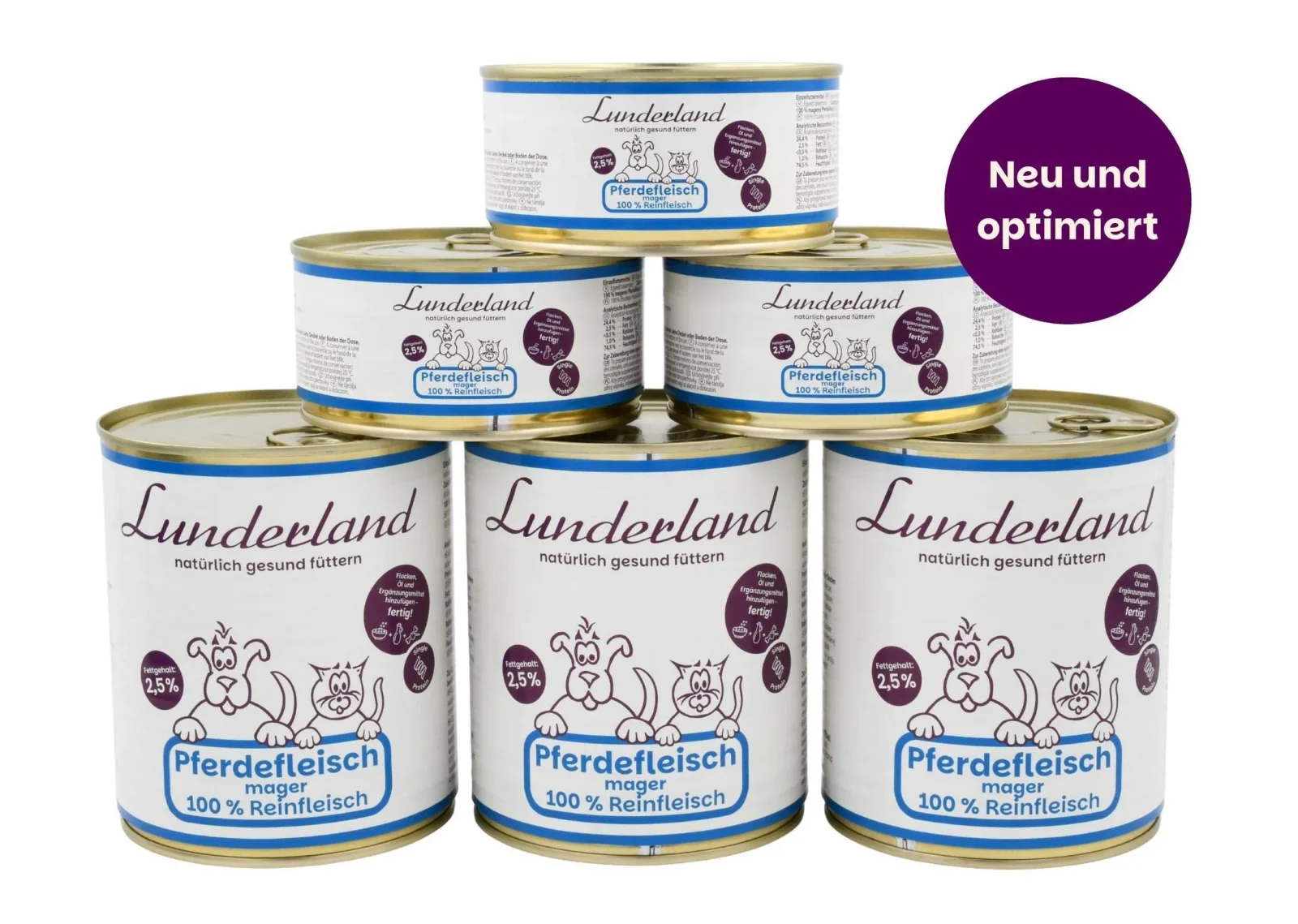 Lunderland Reinfleisch-Dose Pferdefleisch mager